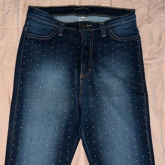 Fashion Nova Studded Skinny Jeans - Picture 2 of 14